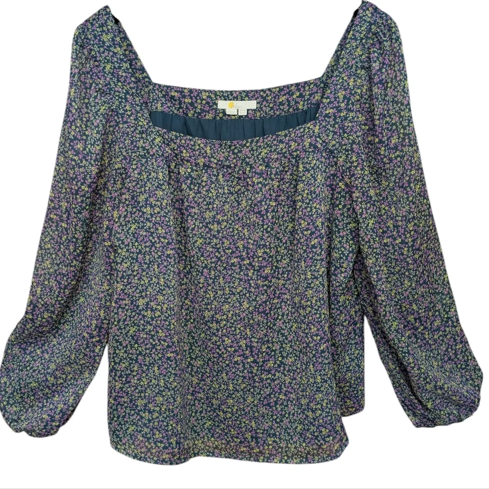 Boden Square Neck Floral Blouse Size 14 - Picture 8 of 9